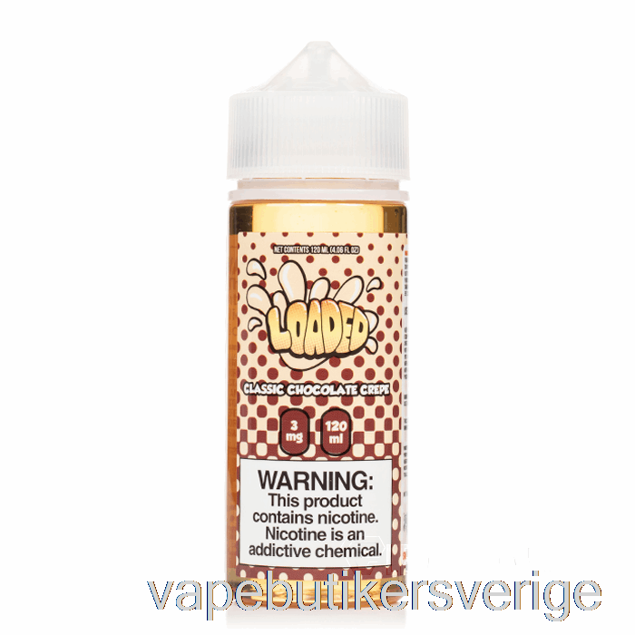 Vape Sverige Klassisk Chokladcrepe - Laddad E-vätska - Hänsynslösa ångor - 120ml 0mg